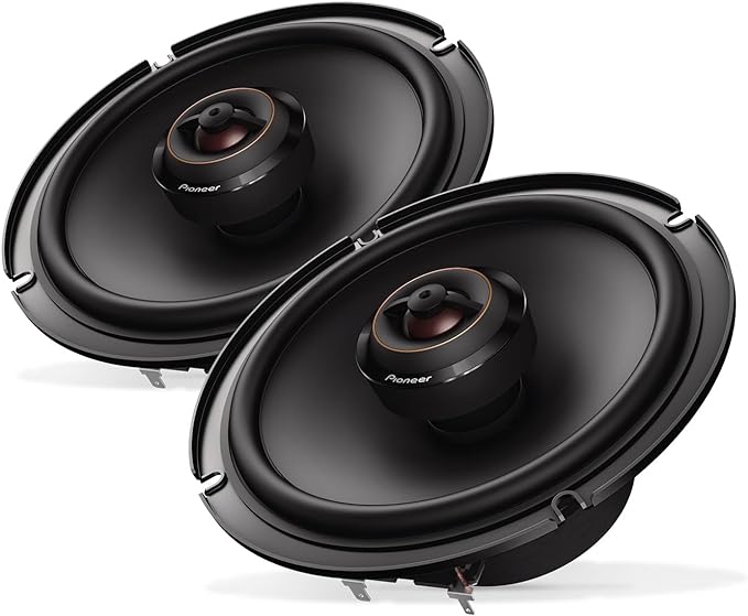 PIONEER D-Series TS-D65F 6.5” 2-Way Speakers (Pair) – 270W Max, Balanced Sound + Smooth Treble, Ideal Factory Upgrade, Add an Amplifier for Even Better Performance
