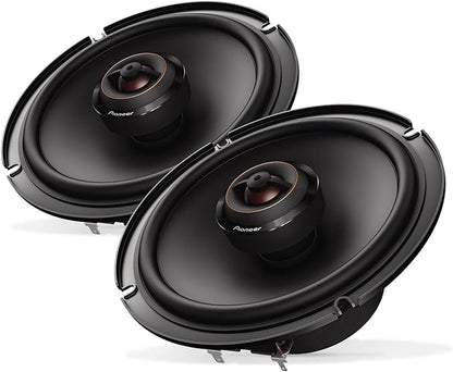 PIONEER D-Series TS-D65F 6.5” 2-Way Speakers (Pair) – 270W Max, Balanced Sound + Smooth Treble, Ideal Factory Upgrade, Add an Amplifier for Even Better Performance