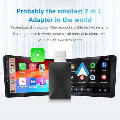 Wireless CarPlay Adapter-Convert Wired CarPlay to Wireless,Stable Connection and Mini Size,Plug & Play,50% Lower Temperature,Auto-Reconnect,Compatible with iPhone & Android & Cars 2015+