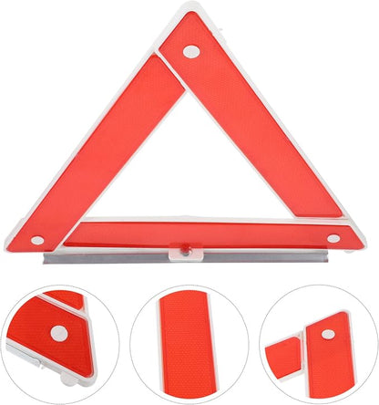 Happyyami Triangle Warning Sign Kit for Trucks Portable Safety Triangle High Visibility Emergency Roadside Sign Durable Construction Essential Truck