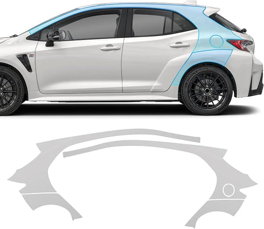 for Toyota Corolla GR 2023-2024 TPU Clear 9Mil Pre-Cut Paint Protection Film Car Vinyl Wrap,PPF Transparent Protective Anti-Scratch Self Adhesive Waterproof Car Wrap Film,for Rear Side
