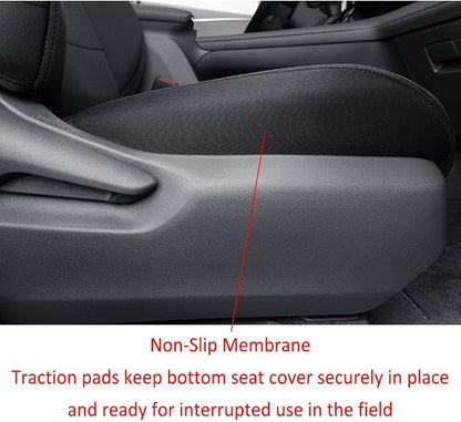 EKR Sienna Seat Covers for 2011-2020 Toyota Sienna XLE,Limited,Limited Premium,7 Seats,2nd Row Captain Seats W/Legrest,Seat Covers for SUV,Automotive Seat Cover Full Set-Three Row,Neoprene (Black)