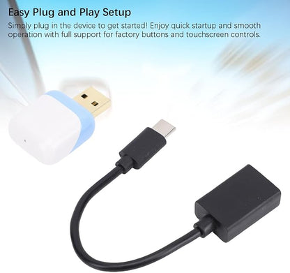 Pomya Wireless Adapter, Convert Wired to Wireless Car Play Adapter for Android Auto, 2 in 1 Car Play Support Box Plug and Play for Automotive