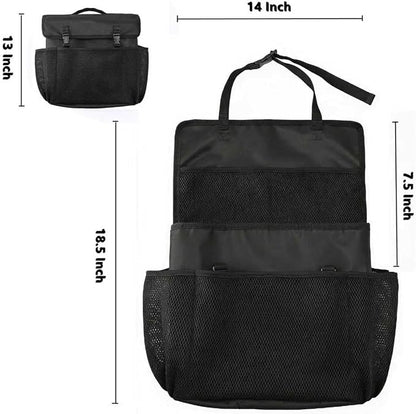 3-in-1 Car Seat Organizer Car Seat Back Organizer with Tablet & Laptop Holder, Passenger Seat Storage Bag with Compartment,Headrest Organizer for Cars,Trucks,SUVs,Vans