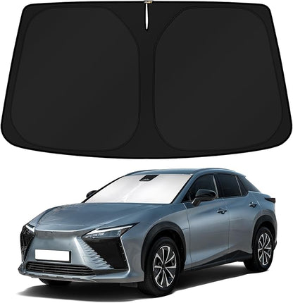 KUST Windshield Sun Shade for 2023-2025 2026 Lexus RZ SUV, 450e, 300e, 300, 450e Luxury Accessories Custom Fit Sunshade Sun Visor Protector Foldable Blocks UV Rays Keep Your Car Cooler