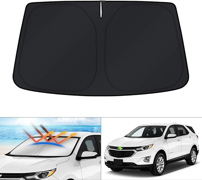 KUST Windshield Sun Shade for Chevrolet Chevy Equinox Accessories 2018-2025 Custom Fit Sunshade Window Sun Visor Protector Foldable Blocks UV Rays Keep Your Car Cooler