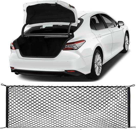 Car Rear Cargo Net, Adjustable Elastic Storage Organizer Net, Trunk Cargo Storage Net Compatible with 2018 2019 2020 2021 2022 2023 2024 2025 2026 Toyota Camry All Model