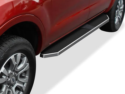 APS Polished Running Boards Style Compatible with Ford Ranger 2019-2026 SuperCrew Cab 4-Door (Side Steps Side Bars) 6in Wide 304 Stainless Steel