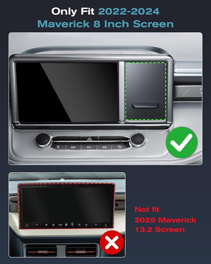 CDEFG UPGRADED for Ford Maverick 2022-2024 Center Console Screen Storage Drawer w/Magnet Design Slides Smoothly - Maverick 8" Screen Cubby Storage Box - for 2022-2024 Maverick Accessories