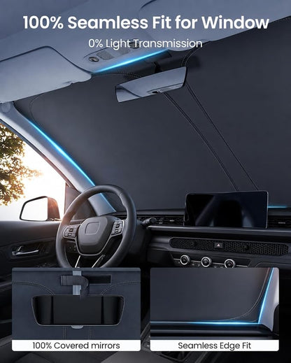 REEVAA Upgraded for Honda CRV 2023-2026 Windshield Sunshade [Tailored Fit, 99% Sun Protection] Foldable Sun Shade Car Accessories with Storage Bag