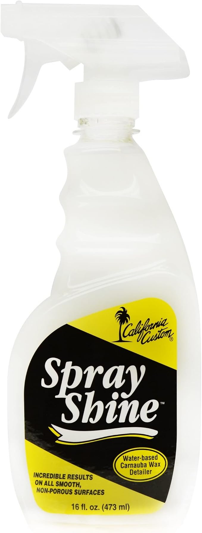 California Custom Spray Shine – Quick & Easy Water-Based Instant Detailer with Carnauba Wax, Gloss Finish for Paint, Glass, Plastic, Chrome, Mirror – For Cars, Trucks, Motorcycles, Appliances – 16 oz