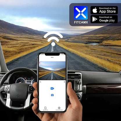 Fitcamx 2K Dual Dash Cam for 2020-2024 Toyota 4Runner TRD Sport Limited Pro Off-Road Venture SR5 Premium, OEM Style, Front 1440P Rear 1080P Video, WiFi&APP, Loop Recording, G-Sensor, 64GB Card