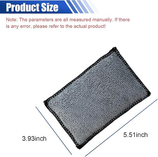 ZIMISI 3PCS Car Interior Scrubbing Sponges, 5.5"×3.9" Microfiber Auto Cleaning Applicator Pad, Detailing Scrub Sponge for Vehicle Leather Seat, Vinyl, Plastic, Upholstery (Black/Grey)