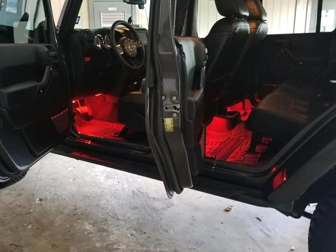 ORACLE Lighting 3805-003 Universal Red Ambient LED Lighting Footwell Kit - Waterproof - Easy Installation - Ultra Flexible - Indoor or Outdoor Application