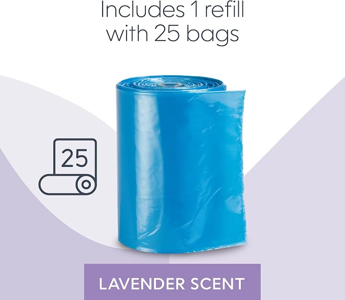 Diaper Genie On-The-Go Dispenser, Portable Diaper Bag Dispenser, Lavender Scent