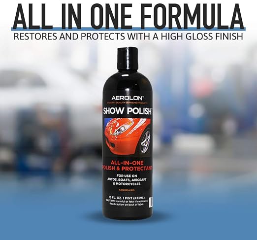 Show Polish: High Gloss Polish and Base Coat Sealer, Liquid Car Wax Shine with Polymer Paint Sealant Protection, Base Coat Sealant, All-in-One Polish and Protectant