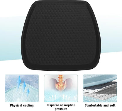 Car Seat Cushion, Comfortable Non-Slip Breathable Vehicle Front Seat Bottom Protector Pad, Automotive Interior Driving Chair Mat Cover, Universal for SUV RV Truck (Black)