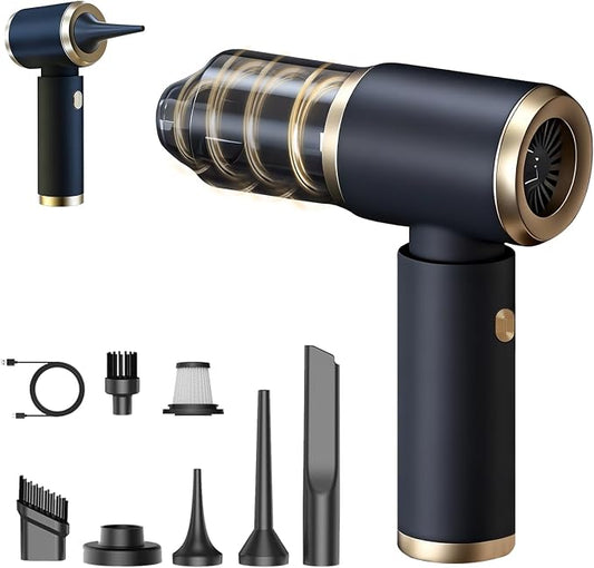 Handheld Car Vacuum Portable Cordless, 4 in 1 Handheld Vacuum Cleaner 15000PA High Power Air Blower & Pump & Air Duster, Mini Hand Held Vacuum Rechargeable for Home, Car, Office
