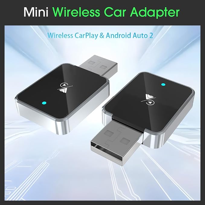 2026 Upgraded Wireless CarPlay & Android Auto Adapter – Convert Wired to Wireless, Fast Auto-Connect, Stable No-Lag Connection, Plug & Play USB-C Dongle(Silver)