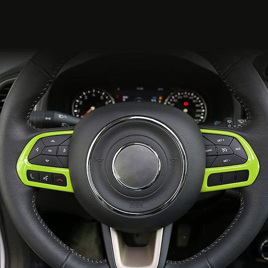31PCS/ Set Interior Trim Kit Car Interior Accessories Decoration Trim Kit for Jeep Renegade 2015-2018 (Green)
