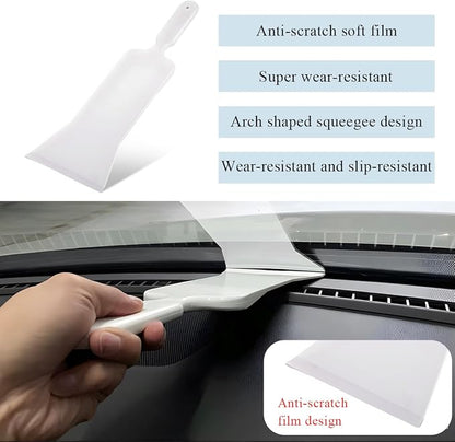Yourkar Car Bulldozer Squeegee, Flat Long Handle Window Tint Film Installation Tools, Bulldozer Scraper for Car Front and Rear Windows Glass Cleaning, Universal Car Accessories