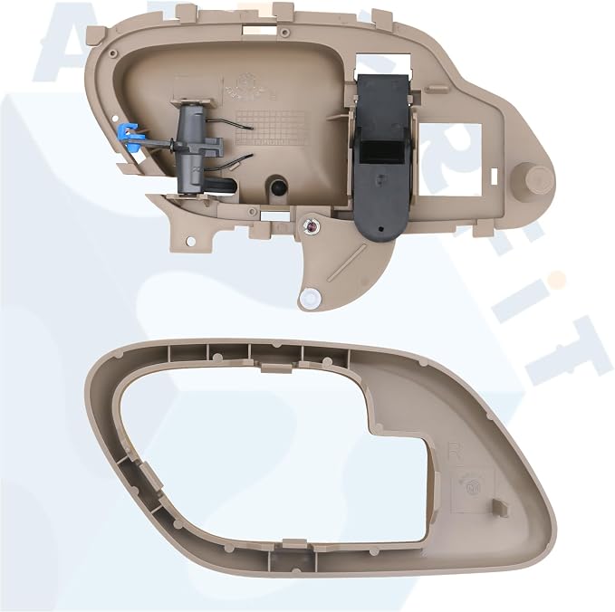 APPERFiT Interior Door Handle w/Bezel Kit RH (Tan) Compatible with 1995-2002 Chevy Chevrolet GMC Truck C1500 C2500 C3500 K1500 K2500 K3500 Suburban Tahoe Yukon Replaces 15708052