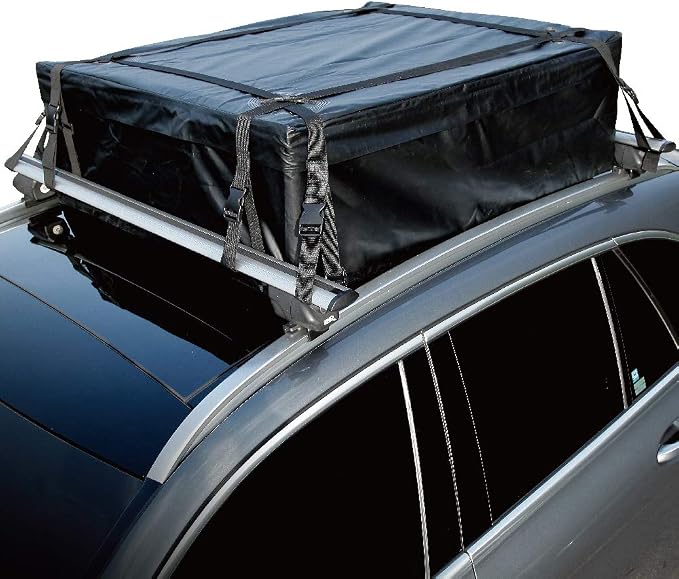 3D MAXpider Rooftop Soft Shell Cargo Carrier - 13 Cubic Feet, 45” x 35” x 14” - Waterproof Heavy Duty Car Roof Top Bag - Assembled with Secure Tie-Down Buckle Straps System - (Large Size Capacity)