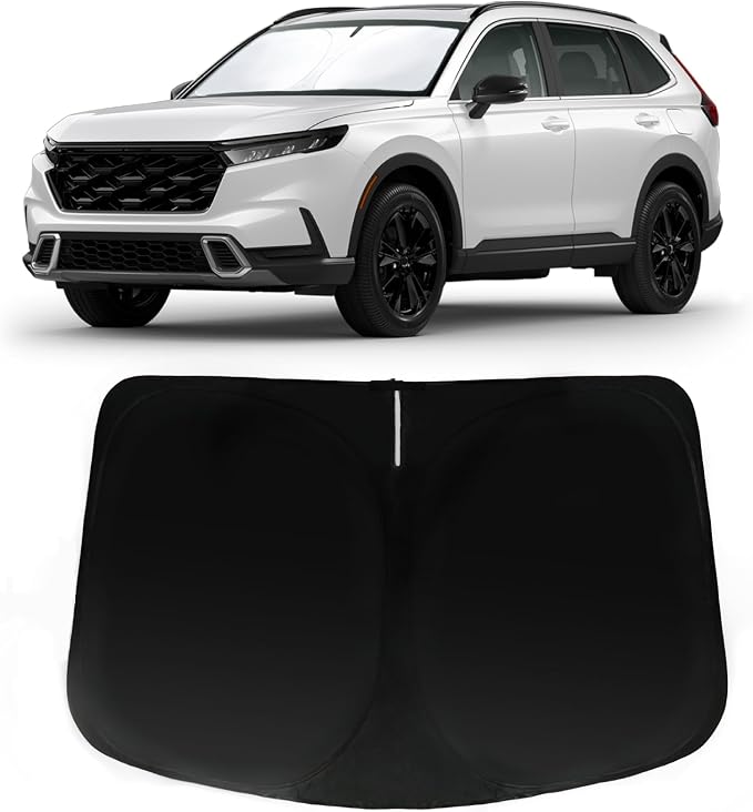 Windshield Sun Shade for Honda CR-V 2023-2025 2026, Car Front Window Sunshade with 240T Sun Visor Protector Blocks UV Rays Heat Sun Shield Accessories (Honda CRV)
