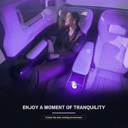 Mini USB Touch Control LED Ambient Light -4 Lighting Modes (Stable/dimmable SOS, Slow Flash, Breathing) Suitable for car interiors, Homes, Camping, and Party Decorations (Purple)