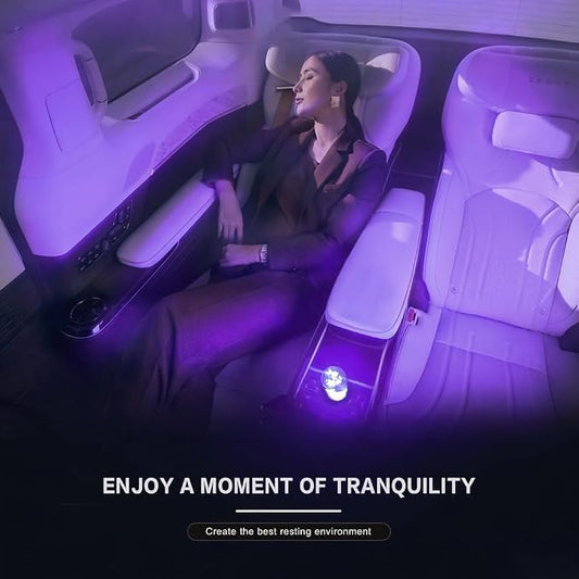Mini USB Touch Control LED Ambient Light -4 Lighting Modes (Stable/dimmable SOS, Slow Flash, Breathing) Suitable for car interiors, Homes, Camping, and Party Decorations (Purple)
