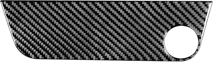 Real Premium Carbon Fiber Decor Compatible with Audi A3 S3 RS3 8V 2013 2014 2015 2016 2017 2018 2019 Car Center Console Power Outlet Sticker Panel Auto Interior Accessories Decal Black