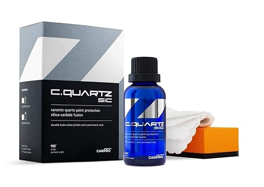 CARPRO CQUARTZ SiC 50ml Kit - Car Ceramic Coating Finish, Quartz Based Nanotechnology, Bonds to Paint, Glass, Metal and Plastic
