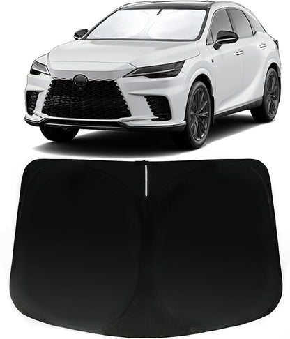 Windshield Sun Shade for Lexus RX 2010-2015, 2023-2024 RX350/RX350h/RX450h/RX500h, Car Front Window Sunshade with 240T Sun Visor Protector Blocks UV Rays Heat Sun Shield Accessories
