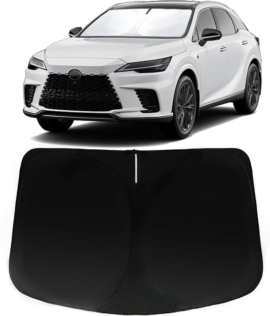 Windshield Sun Shade for Lexus RX 2010-2015, 2023-2024 RX350/RX350h/RX450h/RX500h, Car Front Window Sunshade with 240T Sun Visor Protector Blocks UV Rays Heat Sun Shield Accessories