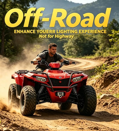 Termitor H4 9003 Fog Bulbs 80000LM for Offroad Use, Cool White, 2Pcs | True 1:1 Halogen Size, IP68 Waterproof, Long Lifespan, 3-Min Quick Install UTV ATV Off Road Car Lights