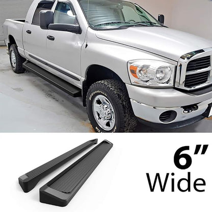 APS Black Running Boards Style Compatible with Ram 1500 2009-2018 Crew Cab & Ram 2500 3500 2010-2026 (Nerf Bars Side Steps Side Bars)
