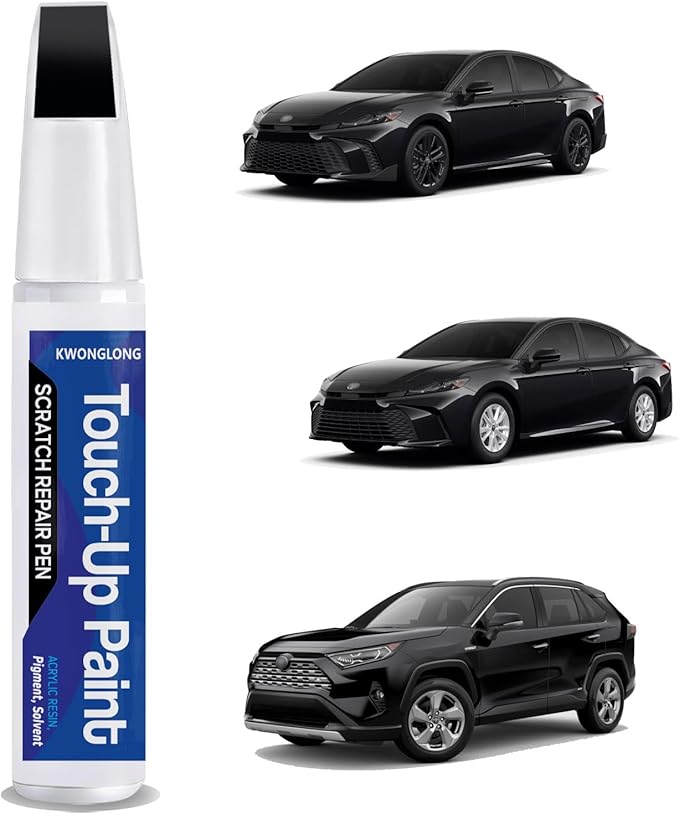 Midnight Black Metallic (218) Touchup Paint Compatible with Toyota, 2-in-1 Scratch Repair Pen Exact Color Match, Car Scratch Repair Pen