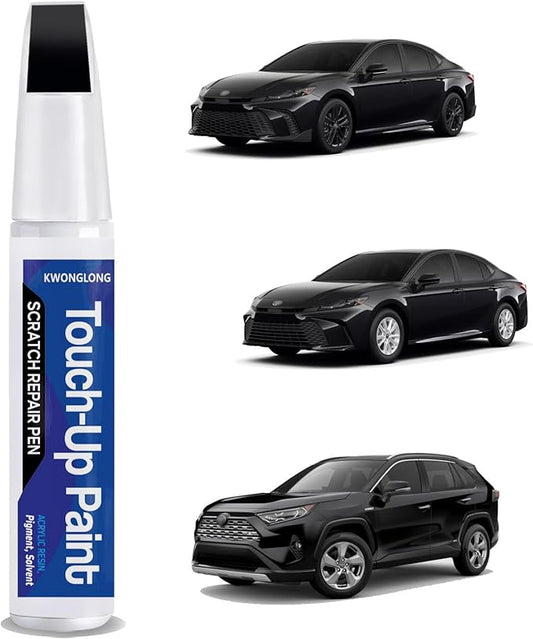 Midnight Black Metallic (218) Touchup Paint Compatible with Toyota, 2-in-1 Scratch Repair Pen Exact Color Match, Car Scratch Repair Pen