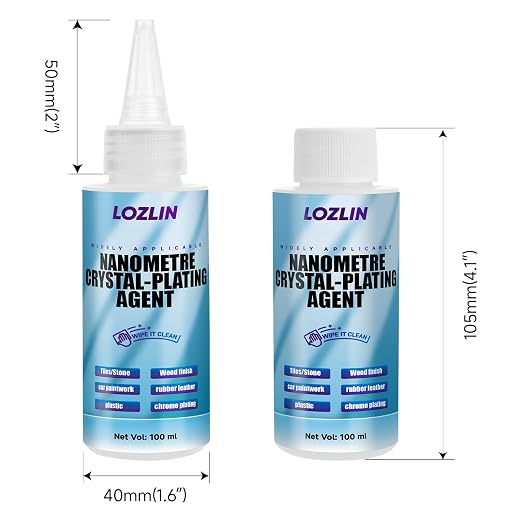 LOZLIN Nano Clear-Crystal Coating Multi-Surface Protector for Marble Granite Tile Countertop, Car Paint Wood Plastic Leather Ceramic Shine & Scratch Stain Protection-100ml