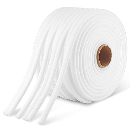DERTE 1 Roll 1/2 Inch x 54 Yards White Automotive Foam Tape Repair Soft Edge Foam Masking Tape for Car Truck Door Jams Paint Sealing Car Wheel Hub Overspray Protection