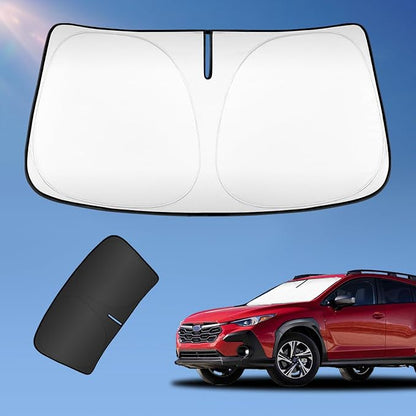 Sun Shade Sunshade for Subaru CrossTrek 2018-2024 2025 2026 Windshield Cover, 4-Layers Sun Shield 250T Silver Coating Sun Visor Crosstrek, 2.0i Premium Limited Wagon Car Accessories