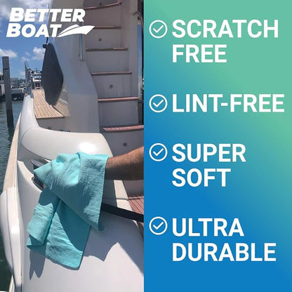 Super Absorbent Towels, Synthetic Chamois Cloth for Car and Boat Drying, Smooth Cooling Towel, Marine Grade Cleaning Supplies, PVA Shammy Dry Towel 1 Pack