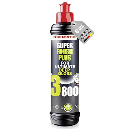 menzerna “Super Finish Plus 3800” Car Polishing I Deep Gloss Polish for a Perfect Mirror-Like Finish I Polishing Compound for Micro Scratches & Holograms on Cars & SUVs I Silicone Free I 8 fl oz.