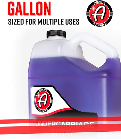 Adam's Polishes SiO2 Infused Invisible Undercarriage Dressing Spray for Car Detailing, Silica Infused for Preium Results, Works on Tires, Trim, Wheel Wells, Black Satin Finish (1 Gallon)