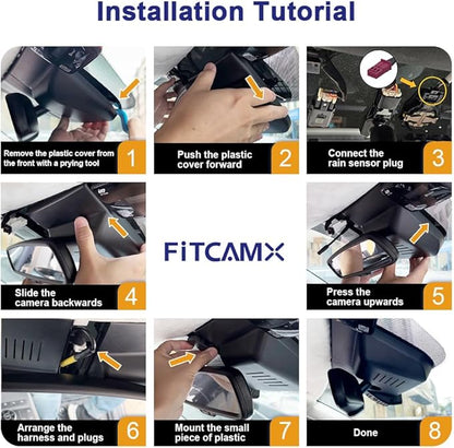 Fitcamx 4K Dash Cam Suitable for Hyundai Santa Fe 2024-2026 (Part No#P6000), OEM Factory Look, UHD 2160P Video, Built-in WiFi & APP, Loop Recording, G-Sensor, Plug & Play, 64GB Card