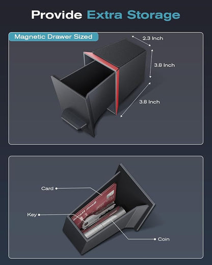CDEFG UPGRADED for Ford Maverick 2022-2024 Center Console Screen Storage Drawer w/Magnet Design Slides Smoothly - Maverick 8" Screen Cubby Storage Box - for 2022-2024 Maverick Accessories