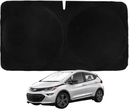 Windshield Sun Shade | Compatible for Chevrolet Bolt EUV (2022-2024) | Certified 99.87% UVB & 99.02% UVA Car Sun Shade. Award Winning Sunshade - Patented Technology | Car Shades by Kinder Fluff