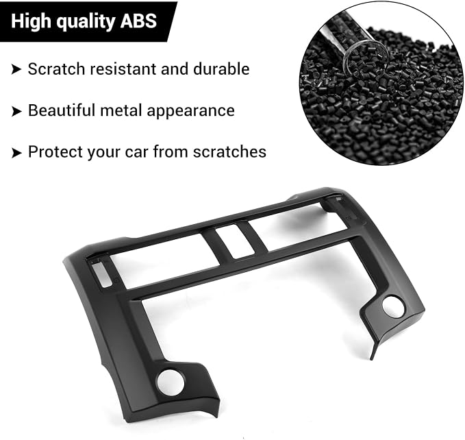 Hoolcar Dashboard Center Console Navigation Trim Panel Decoration GPS Interior Cover Trim Accessories Compatible with 2020-2023 2024+Toyota 4Runner, Matte Black