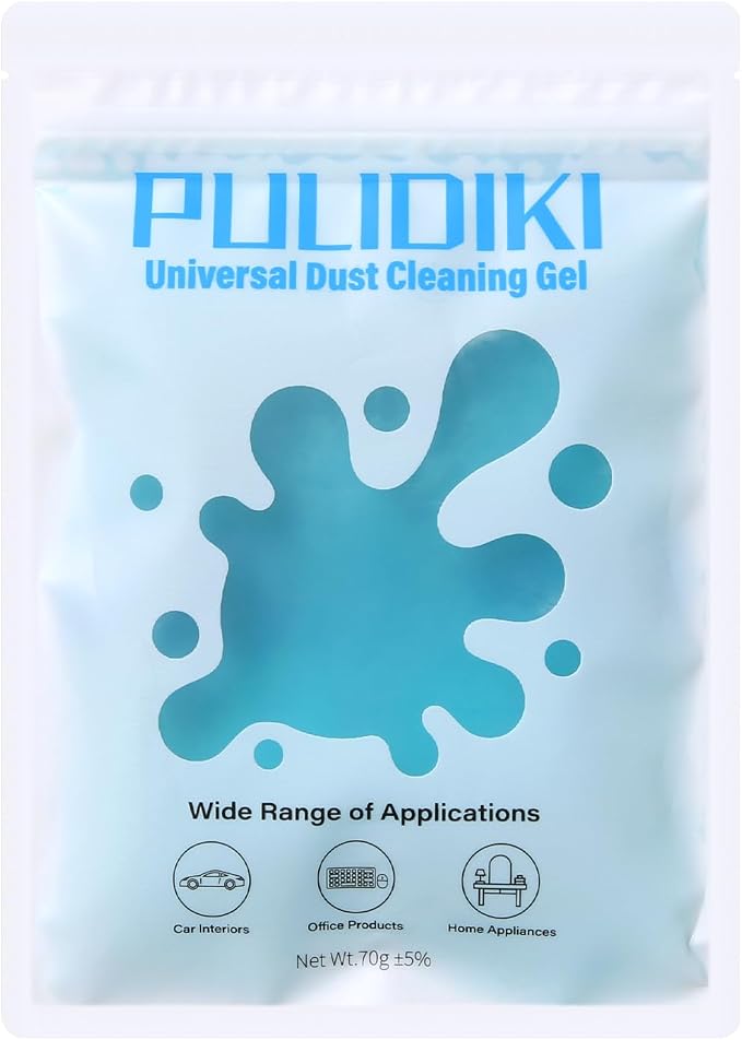 PULIDIKI Car Cleaning Gel Clean Putty, Universal Car Interior Cleaner Slime, Perfect Cleaning Kit Supplies, Auto Detailing Tools Accessories, Dust Remover Gifts for Men Women Blue (70g)