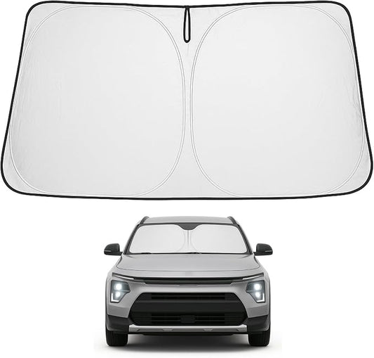 Proadsy 2026 Upgrade Front Windshield Sun Shade Foldable Sunshade Protector Custom Fit 2017-2022 Kia NIRO Accessories